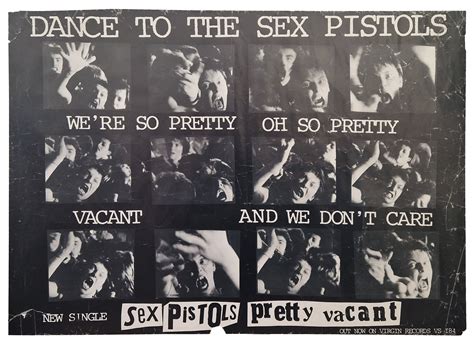 An Original Promotional Poster For The Sex Pistols Single Pretty