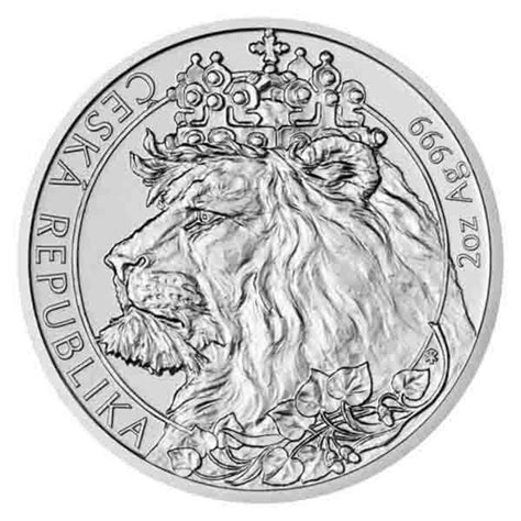 Oz Nzd Niue Silver Czech Lion Coin Bu European Mint