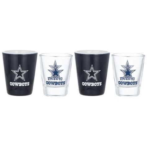 Evergreen Enterprises Dallas Cowboys Four Pack Shot Glass Set The Pen Centre