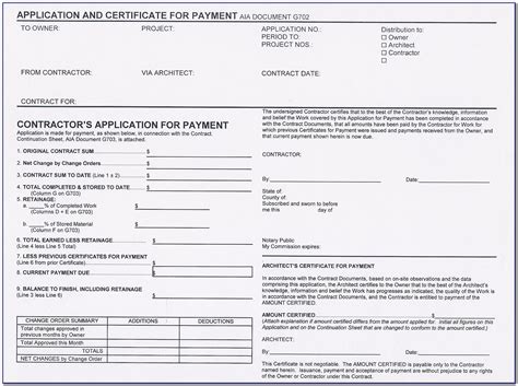 Free Printable Aia Forms G702 Printable Forms Free Online