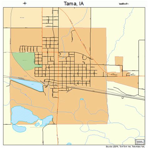 Tama Iowa Street Map 1977115