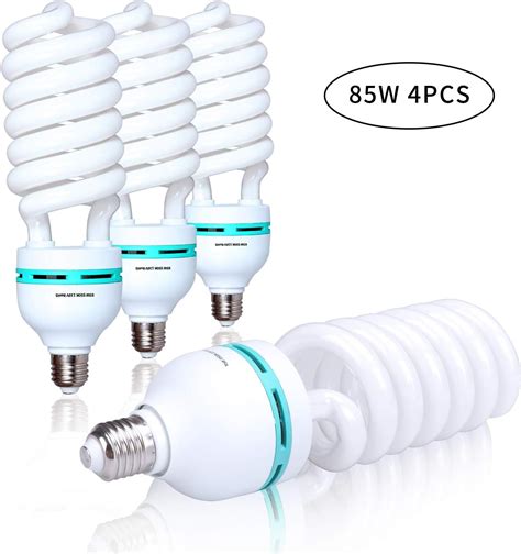 Electronics 4 X 85w Full Spectrum Lighting Bulb 5500k Cfl Pure White