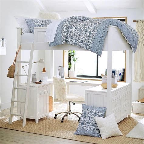 Beadboard Loft Bed In 2020 Loft Beds For Teens Bed For Girls Room