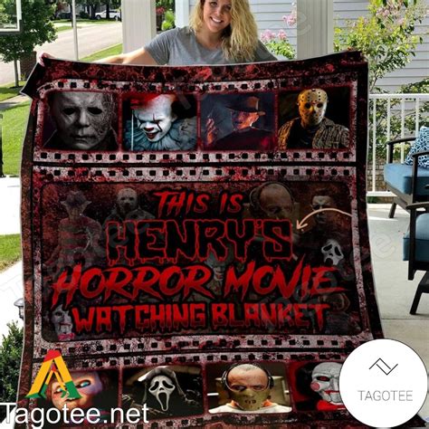 Custom Name This Is Horror Movie Watching Blanket Quilt Tagotee