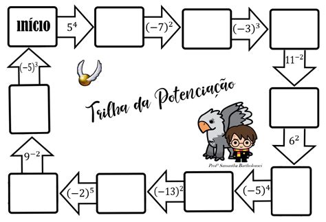 TRILHA DA POTENCIAÇÃO Z Aulas de matemática Atividades de matemática