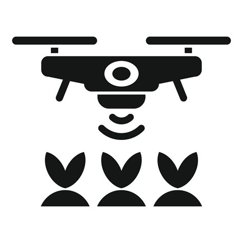 Drone scanning crops on farm for precision agriculture 49556260 Vector