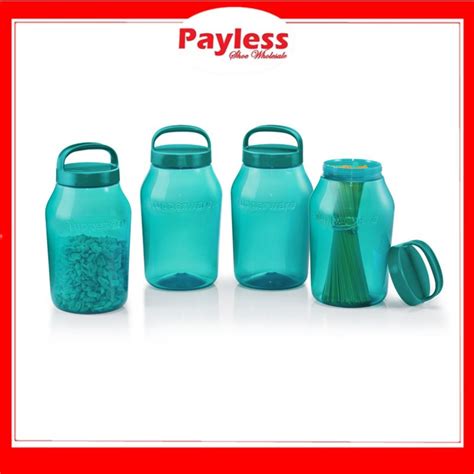 READY STOCKPAYLESS Tupperware Universal Jar 3 0L Turqoise Series