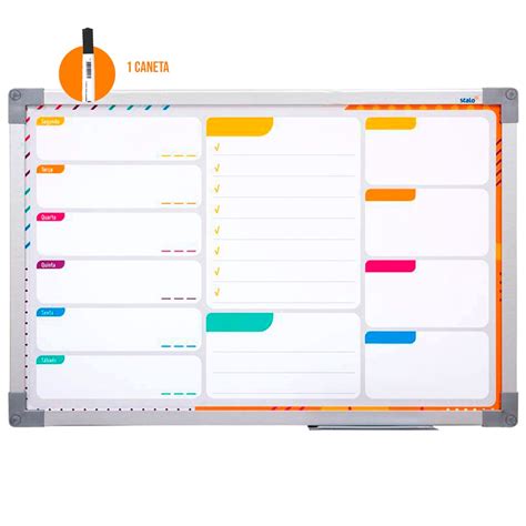 Planner Semanal Parede X Cm Planejador Pop Caneta Shopee Brasil