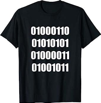 Fuck als Binärcode T Shirt Amazon de Fashion