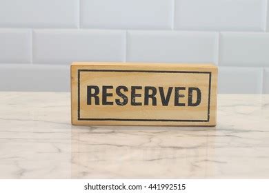 Restaurant Reserved Table Sign On Table Stock Photo 441992515 ...