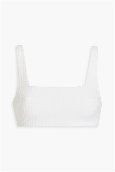 ONIA Amber Ribbed Terry Bikini Top THE OUTNET