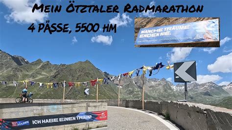 Mein Ötztaler Radmarathon 5500 Höhenmeter 4 Pässe Wie weit bringt