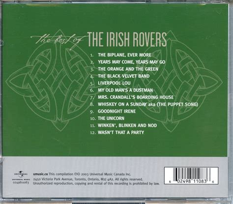 The Irish Rovers The Best Of The Irish Rovers The Millennium