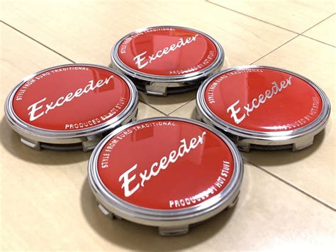 HOT STUFF ホットスタッフ Exceeder エクシーダー 穴用 ハイエース キャラバン センターキャップ 在庫処分大特価品 個セット 赤 レッド 社外品 売買されたオークション