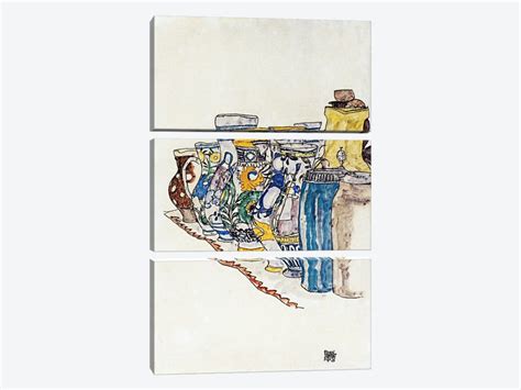 Bauer Painted Jugs Canvas Art Print By Egon Schiele Icanvas