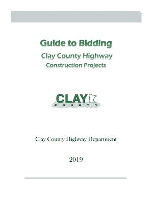 Fillable Online Clay County Highway Department Projects In Bidding