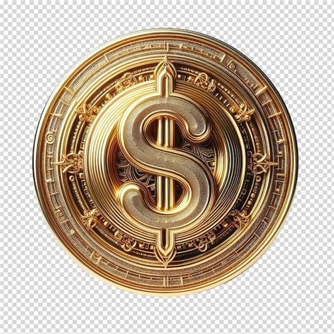 Premium Psd A Gold Coin With A Dollar Sign On It