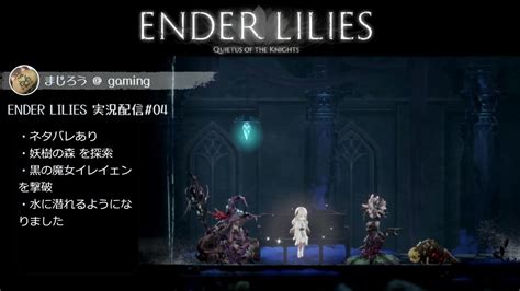 Ender Lilies 実況配信04 ～妖樹の森を探索、黒の魔女イレイェン撃破まで～ Youtube