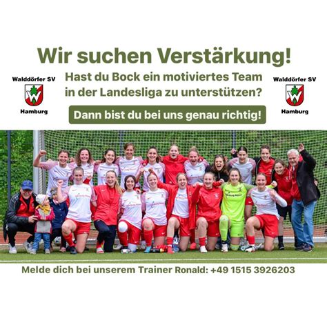 Unsere 2 Frauen suchen Verstärkung Fußball Walddörfer SV