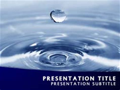 Royalty Free Water Powerpoint Template In Blue