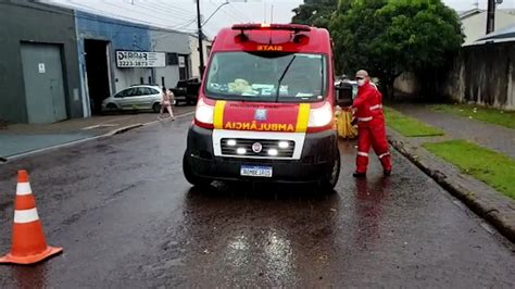 Motociclista Fica Ferido Em Acidente Na Rua Fortunato Bebber V Deo