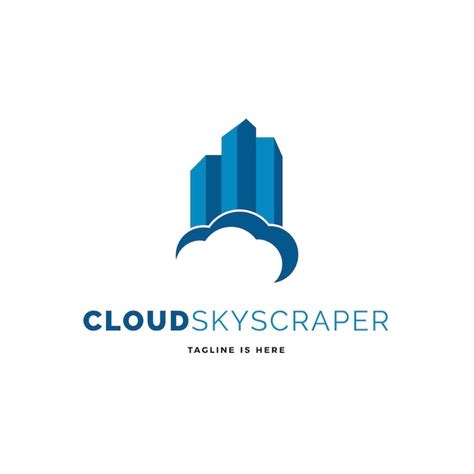 Premium Vector Cloud Skyscraper Logo Vector Icon Illustration