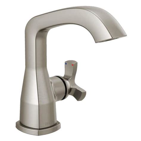 Delta Stryke Single Handle Single Hole Bathroom Faucet With Metal Pop