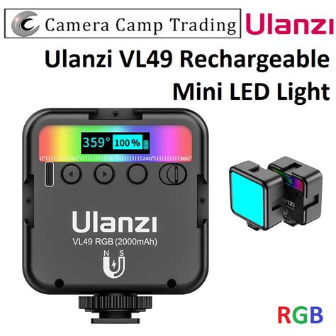 Ulanzi VL49 Rechargeable Mini RGB LED Light Shopee Malaysia