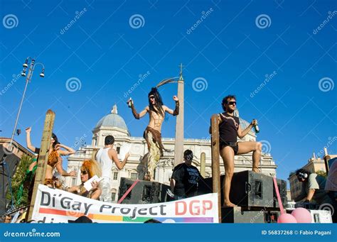 ROME ITALY JULY Gay Pride Day Parade People In Rome Editorial Stock Photo Image Of