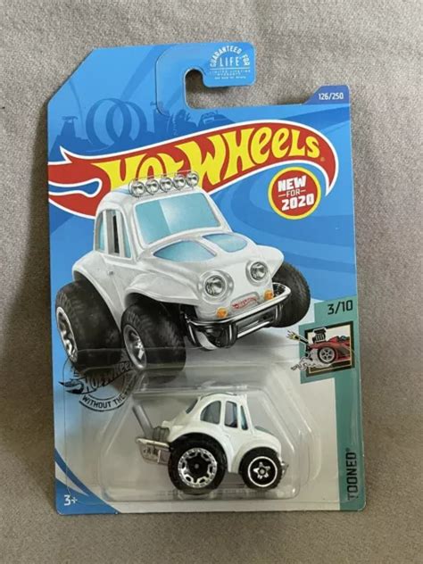 HOT WHEELS VW Volkswagen Beetle Baja Bug neuf blanc à rayures mattel EUR
