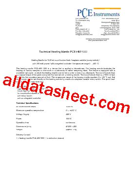 PCE HM1000 Datasheet PDF PCE Instruments