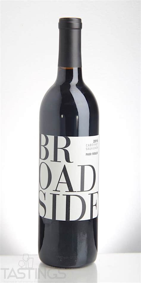 Broadside 2016 Cabernet Sauvignon Paso Robles USA Wine Review Tastings