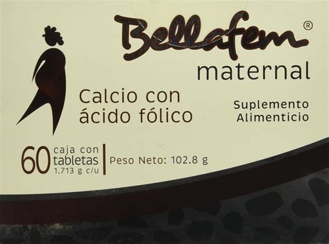 Bellafem Tabletas Maternal Suplemento Alimenticio Amazon Mx