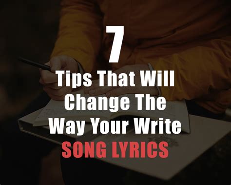 Zen and the Art of Lyric Writing: 7 Tips That Will Change How You Write ...