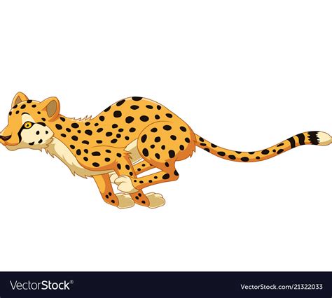 Cheetah Running Cartoon Drawing