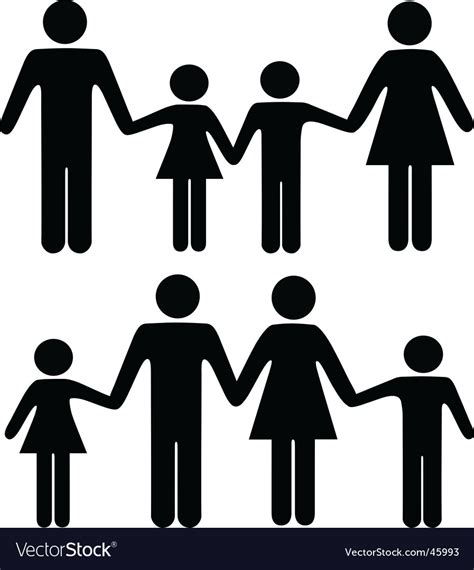 Family holding hands Royalty Free Vector Image