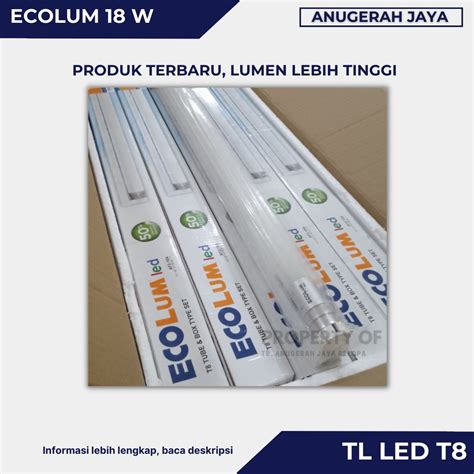 Jual Ecolum Lampu Tl Led T8 18 Watt 120 Cm Shopee Indonesia