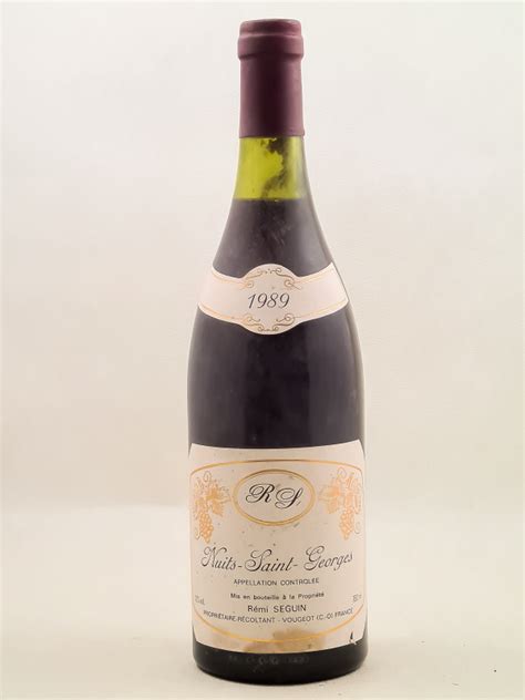 Remi Seguin Nuits Saint Georges 1989 Prestige Cellar