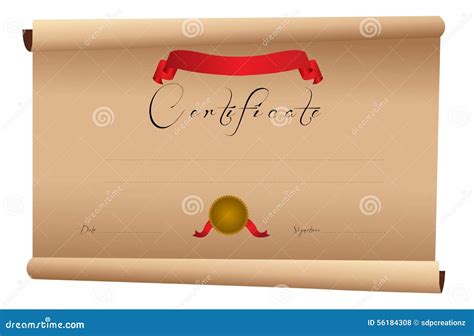 Certificate banner stock illustration. Illustration of frame - 56184308