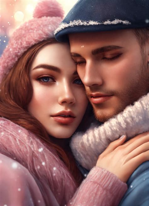 Lexica Ultra Realistic Couple In Love Close Up Winter In High