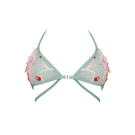 Jessica In Cherry Lace Bikini Top Ivy Swimwear Wolf Badger