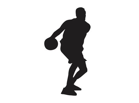 Silhouette Of A Basketball Player Carrying A Basketball Png