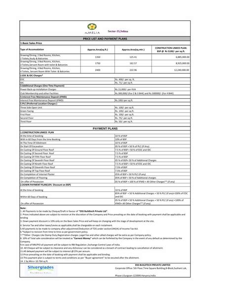 PDF Silverglades Price List The Melia DOKUMEN TIPS