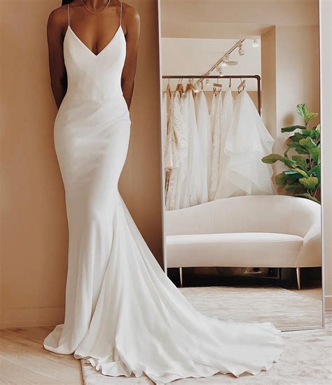 Sexy Backless Wedding Dresssatin Prom Dresseswhite Wedding Dresses525 On Storenvy