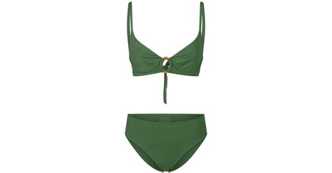 Fisico Cristina Ferrari Bikini Con Ferretto E Anello In Green Lyst