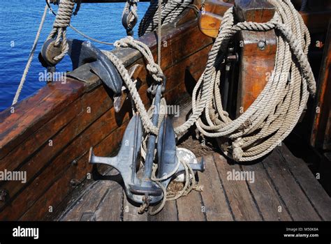 Anchor And Rope Stock Photo Alamy