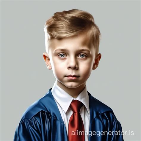 Realistic Portrait of a Trendy Russian Kindergarten Graduate | AI Image ...