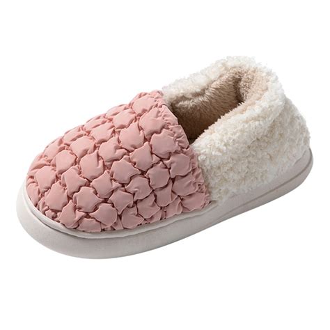 Knqrhpse Slippers For Women Couple Female Puff Cotton Bag Heel