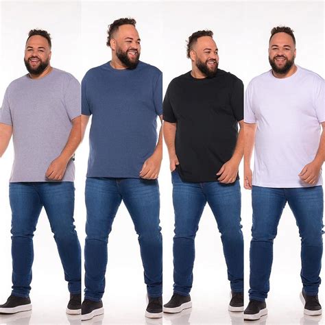 Kit Camisetas B Sicas Masculina Plus Size Xp Ao G Vestgrande Moda