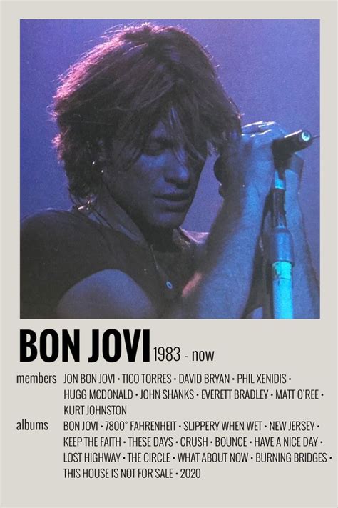 Bon Jovi Polaroid Poster Vintage Music Posters Rock Band Posters